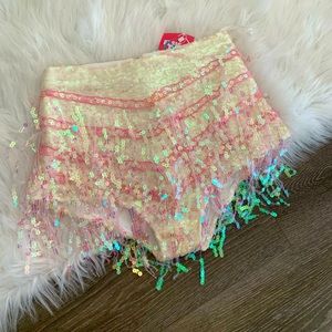 IHeartraves High waisted Sequin Bottoms Festival Rave